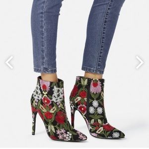 Maxime stiletto JustFab embroidered booties - 8
